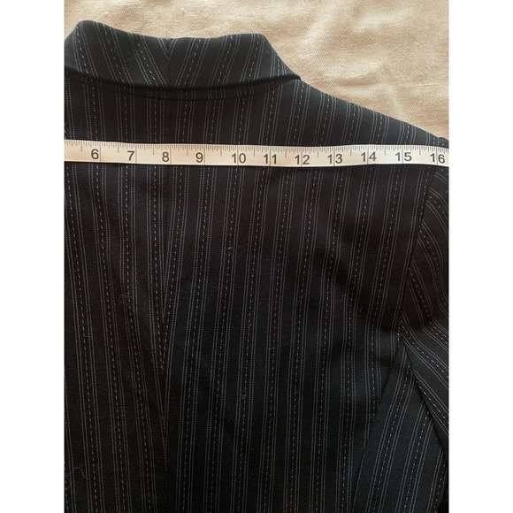 Till the End Nordstrom Business Blazer Womens 10 Black w Pin Stripes Sport Coat - Picture 11 of 11